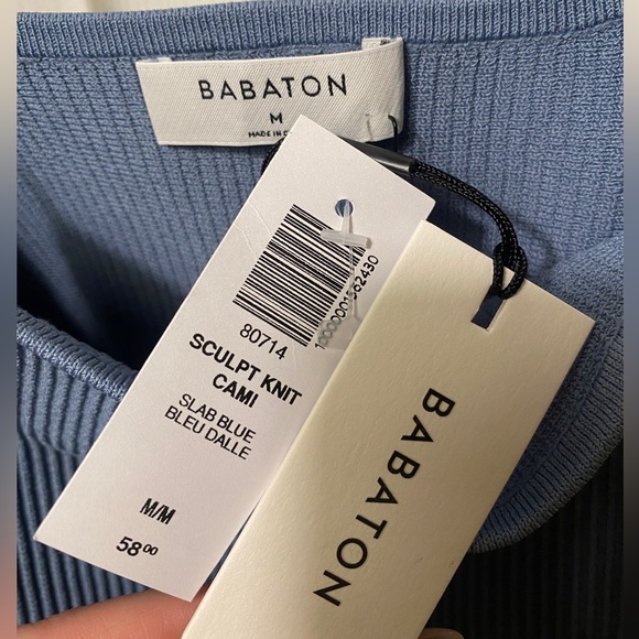 Lilac-blue ribbed Aritzia Sculpted Knit Cami tank, brand new - Picture 3 of 6